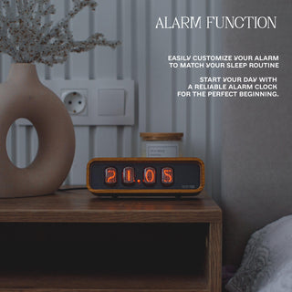 Nixie Tube Clock with Replaceable IN-12 Nixie Tubes, Motion Temperature Humidity Sensors, RGB LED Backlight, Alarm Clock, Solid Wooden Case - NIXIE STAR