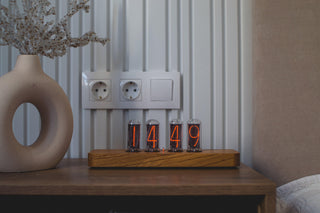 Authentic Large IN-18 Nixie Tube Clock | Replaceable Tubes | Motion Sensor | Solid Wood Case - NIXIE STAR