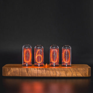 Authentic Large IN-18 Nixie Tube Clock | Replaceable Tubes | Motion Sensor | Solid Wood Case - NIXIE STAR