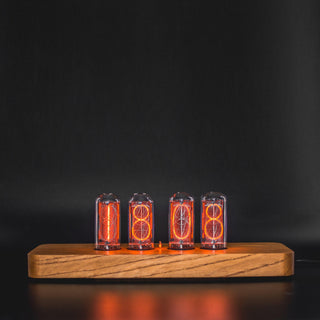 Authentic Large IN-18 Nixie Tube Clock | Replaceable Tubes | Motion Sensor | Solid Wood Case - NIXIE STAR