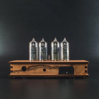 Authentic Nixie Tube Clock with Replaceable IN-14 Nixie Tubes, One Spare Nixie Tube, Motion Temperature Humidity Sensors, Dual RGB LED Backlight, Alarm Clock - NIXIE STAR