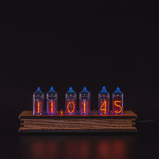 Nixie Tube Clock 6X IN-14 with Replaceable Nixie Tubes, Temperature Sensor, Calenadar, Alarm Clock, Visual Effects