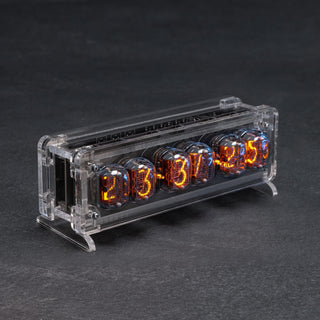 Nixie Tube Clock with Replaceable IN-12 Nixie Tubes, Visual Effects, Alarm Clock Function, High Precision, Clear Acrylic Enclosure - NIXIE STAR