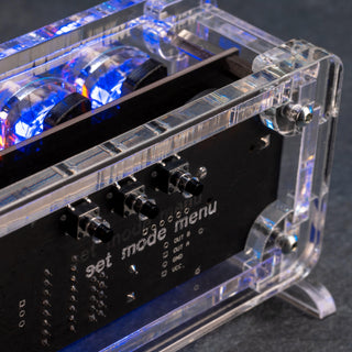 Nixie Tube Clock with Replaceable IN-12 Nixie Tubes, Visual Effects, Alarm Clock Function, High Precision, Clear Acrylic Enclosure - NIXIE STAR