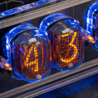 Nixie Tube Clock with Replaceable IN-12 Nixie Tubes, Visual Effects, Alarm Clock Function, High Precision, Clear Acrylic Enclosure - NIXIE STAR