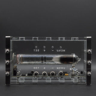 IV-18 VFD Tube Clock — Acrylic and Metal — Soviet IV-18 vacuum tube clock