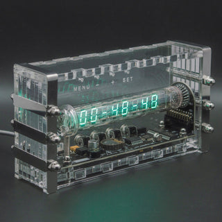 IV-18 VFD Tube Clock — Acrylic and Metal — Soviet IV-18 vacuum tube clock