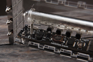 IV-18 VFD Tube Clock — Acrylic and Metal — Soviet IV-18 vacuum tube clock