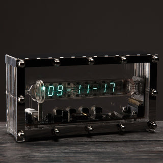 IV-18 VFD Tube Clock — Acrylic and Metal — Soviet IV-18 vacuum tube clock