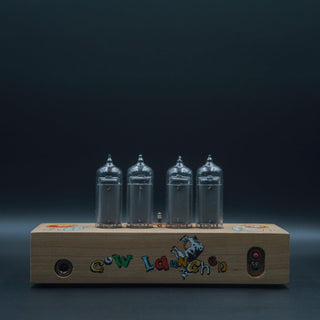 Hand-painted Nixie Tube Clock with Replaceable IN-14 Nixie Tubes, Motion Sensor, Visual Effects, Earth Worm Jim - NIXIE STAR