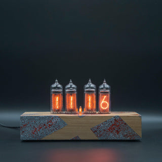 Hand-painted Nixie Tube Clock with Replaceable IN-14 Nixie Tubes, Motion Sensor, Visual Effects - NIXIE STAR