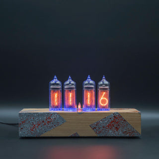 Hand-painted Nixie Tube Clock with Replaceable IN-14 Nixie Tubes, Motion Sensor, Visual Effects - NIXIE STAR