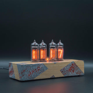 Hand-painted Nixie Tube Clock with Replaceable IN-14 Nixie Tubes, Motion Sensor, Visual Effects - NIXIE STAR