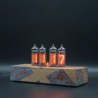 Hand-painted Nixie Tube Clock with Replaceable IN-14 Nixie Tubes, Motion Sensor, Visual Effects - NIXIE STAR