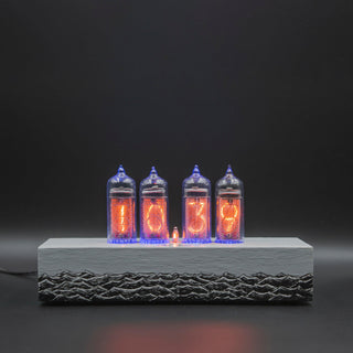 Hand-painted Nixie Tube Clock with Replaceable IN-14 Nixie Tubes, Motion Sensor, Visual Effects - NIXIE STAR