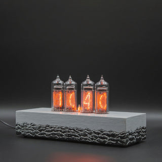 Hand-painted Nixie Tube Clock with Replaceable IN-14 Nixie Tubes, Motion Sensor, Visual Effects - NIXIE STAR