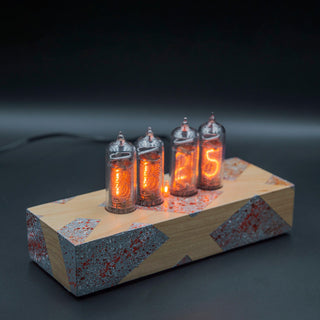 Hand-painted Nixie Tube Clock with Replaceable IN-14 Nixie Tubes, Motion Sensor, Visual Effects - NIXIE STAR