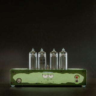 Hand-painted Nixie Tube Clock with Replaceable IN-14 Nixie Tubes, Motion Sensor, Visual Effects, Gift For Rick and Morty Fan - NIXIE STAR