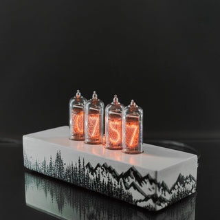 Hand-painted Nixie Tube Clock with Replaceable IN-14 Nixie Tubes, Motion Sensor, Visual Effects - NIXIE STAR