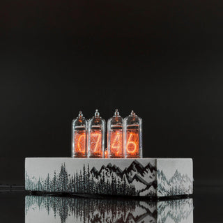 Hand-painted Nixie Tube Clock with Replaceable IN-14 Nixie Tubes, Motion Sensor, Visual Effects - NIXIE STAR