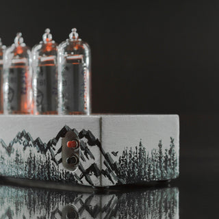 Hand-painted Nixie Tube Clock with Replaceable IN-14 Nixie Tubes, Motion Sensor, Visual Effects - NIXIE STAR