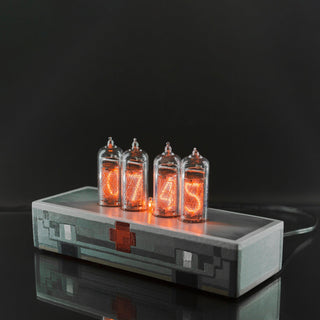 Hand-painted Nixie Tube Clock with Replaceable IN-14 Nixie Tubes, Motion Sensor, Visual Effects, Doom Game Fans - NIXIE STAR