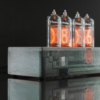 Hand-painted Nixie Tube Clock with Replaceable IN-14 Nixie Tubes, Motion Sensor, Visual Effects, Doom Game Fans - NIXIE STAR