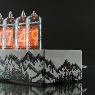 Hand-painted Nixie Tube Clock with Replaceable IN-14 Nixie Tubes, Motion Sensor, Visual Effects - NIXIE STAR