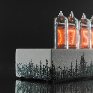 Hand-painted Nixie Tube Clock with Replaceable IN-14 Nixie Tubes, Motion Sensor, Visual Effects - NIXIE STAR