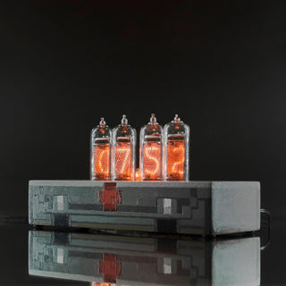 Hand-painted Nixie Tube Clock with Replaceable IN-14 Nixie Tubes, Motion Sensor, Visual Effects, Doom Game Fans - NIXIE STAR