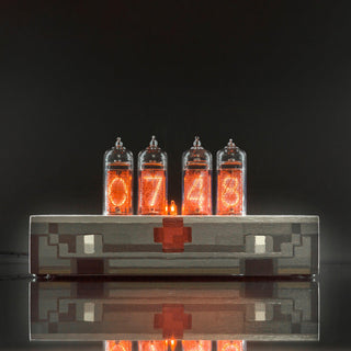 Hand-painted Nixie Tube Clock with Replaceable IN-14 Nixie Tubes, Motion Sensor, Visual Effects, Doom Game Fans - NIXIE STAR