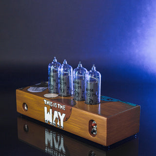 Hand-painted Mandalorian Nixie Tube Clock with Replaceable IN-14 Nixie Tubes, Motion Sensor, Visual Effects - NIXIE STAR