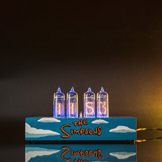 Hand-painted the Simpsons Nixie Tube Clock with Replaceable IN-14 Nixie Tubes, Motion Sensor, Visual Effects - NIXIE STAR