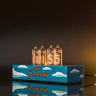 Hand-painted the Simpsons Nixie Tube Clock with Replaceable IN-14 Nixie Tubes, Motion Sensor, Visual Effects - NIXIE STAR