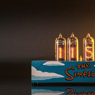 Hand-painted the Simpsons Nixie Tube Clock with Replaceable IN-14 Nixie Tubes, Motion Sensor, Visual Effects - NIXIE STAR