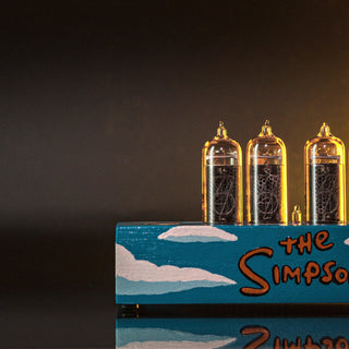 Hand-painted the Simpsons Nixie Tube Clock with Replaceable IN-14 Nixie Tubes, Motion Sensor, Visual Effects - NIXIE STAR