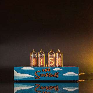 Hand-painted the Simpsons Nixie Tube Clock with Replaceable IN-14 Nixie Tubes, Motion Sensor, Visual Effects - NIXIE STAR