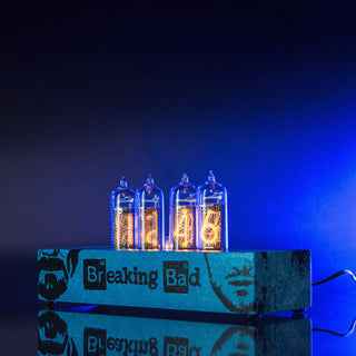 Hand-painted Breaking Bad Nixie Tube Clock with Replaceable IN-14 Nixie Tubes, Motion Sensor, Visual Effects - NIXIE STAR