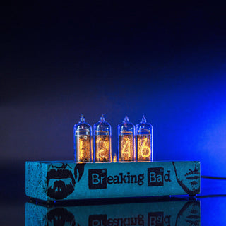 Hand-painted Breaking Bad Nixie Tube Clock with Replaceable IN-14 Nixie Tubes, Motion Sensor, Visual Effects - NIXIE STAR