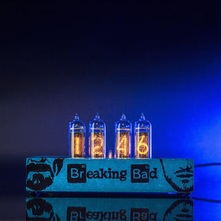 Hand-painted Breaking Bad Nixie Tube Clock with Replaceable IN-14 Nixie Tubes, Motion Sensor, Visual Effects - NIXIE STAR