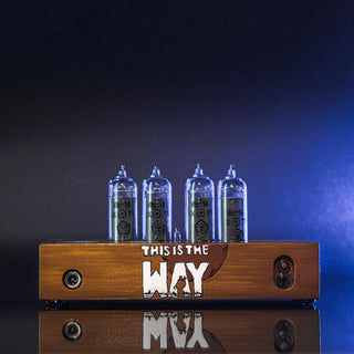 Hand-painted Mandalorian Nixie Tube Clock with Replaceable IN-14 Nixie Tubes, Motion Sensor, Visual Effects - NIXIE STAR