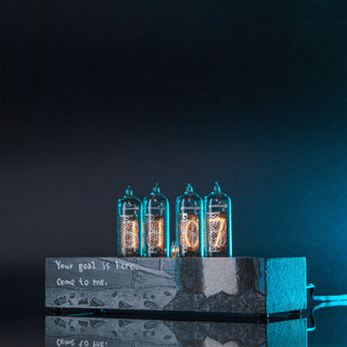 Hand-painted Stalker Nixie Tube Clock with Replaceable IN-14 Nixie Tubes, Motion Sensor, Visual Effects - NIXIE STAR