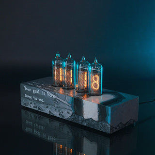 Hand-painted Stalker Nixie Tube Clock with Replaceable IN-14 Nixie Tubes, Motion Sensor, Visual Effects - NIXIE STAR