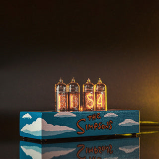 Hand-painted the Simpsons Nixie Tube Clock with Replaceable IN-14 Nixie Tubes, Motion Sensor, Visual Effects - NIXIE STAR