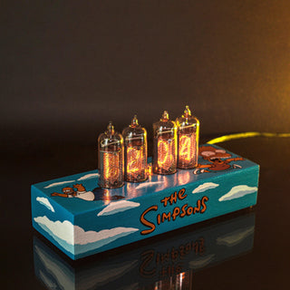 Hand-painted the Simpsons Nixie Tube Clock with Replaceable IN-14 Nixie Tubes, Motion Sensor, Visual Effects - NIXIE STAR